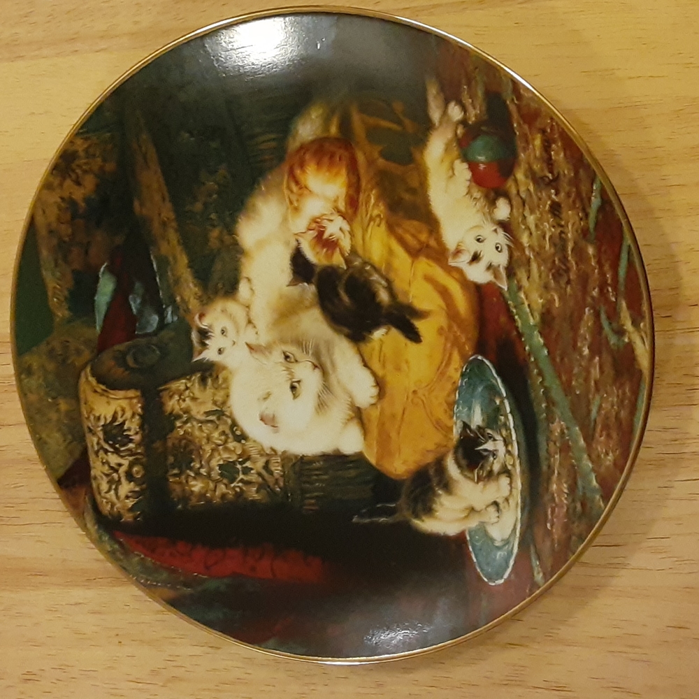 "Daydreams" W.L. George ltd Edition plate Henriette Ronner Queen of Cats NWOT